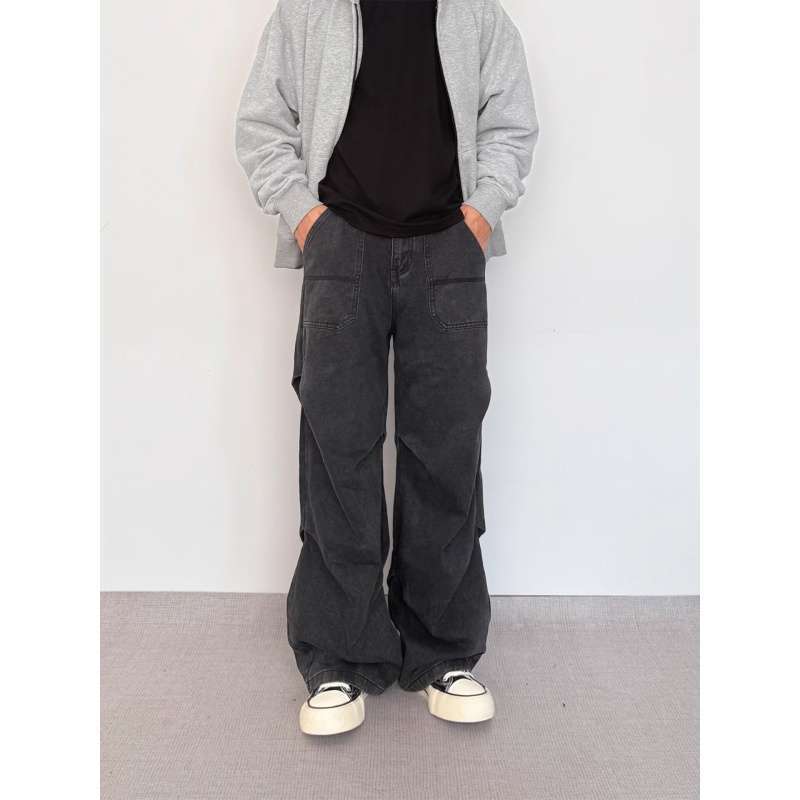 Unisex Classic Denim Jeans Loose Fit Daily Outdoor Wear - Image 3