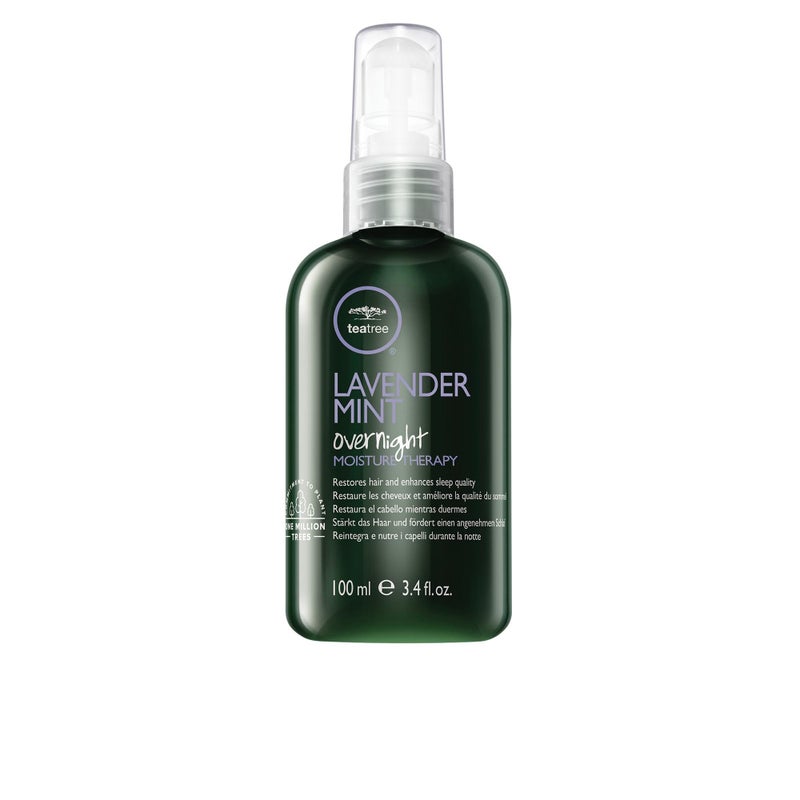 Tea Tree Lavender Mint Overnight Moisture Therapy, Leave-In Treatment, Restores Hair + Enhances Sleep Quality, For Coarse, Curly + Dry Hair, 3.4 fl. oz. - Image 1