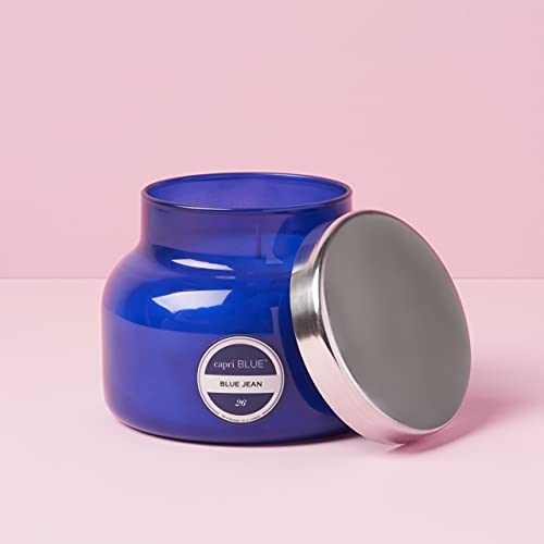 Capri Blue Scented Candles - Soy Candle Wax Blend - Jar Candles - Blue Candle Gifts for Women & Men - Luxury Candles for Home Scented with Citrus, White Musk & Patchouli - Blue Jean (19 oz) - Image 5