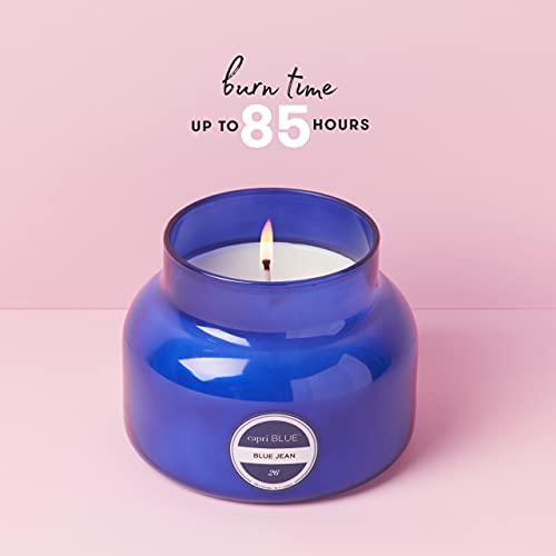 Capri Blue Scented Candles - Soy Candle Wax Blend - Jar Candles - Blue Candle Gifts for Women & Men - Luxury Candles for Home Scented with Citrus, White Musk & Patchouli - Blue Jean (19 oz) - Image 3