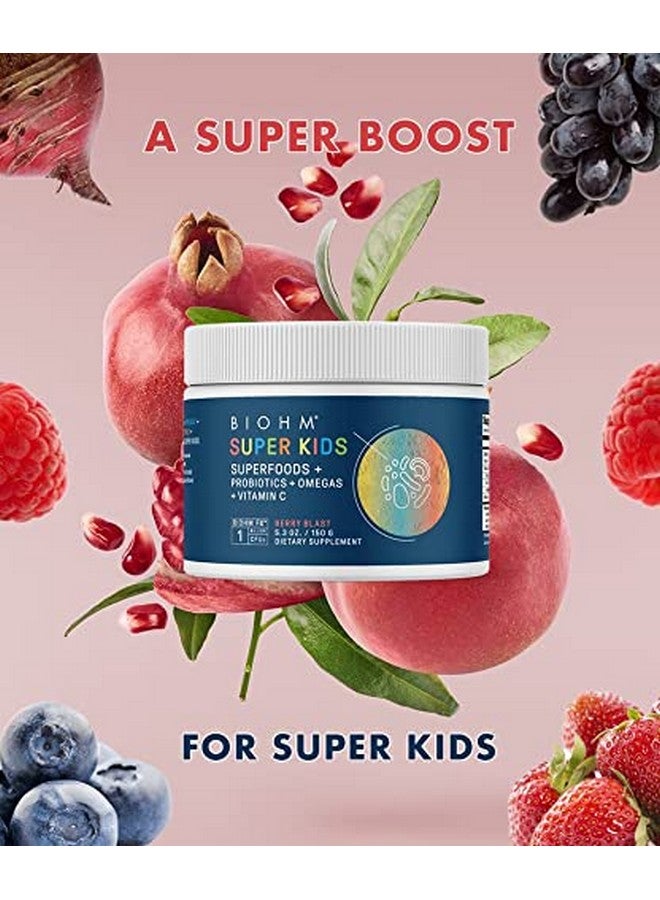 BIOHM Super Kids Superfood Powder + Probiotics - Delicious Berry Blast - 30 Servings - Beneficial Antioxidants & Omega-3 - Gluten Free, GMO Free, Dairy Free, No Artificial Ingredients, Vegetarian - Image 5