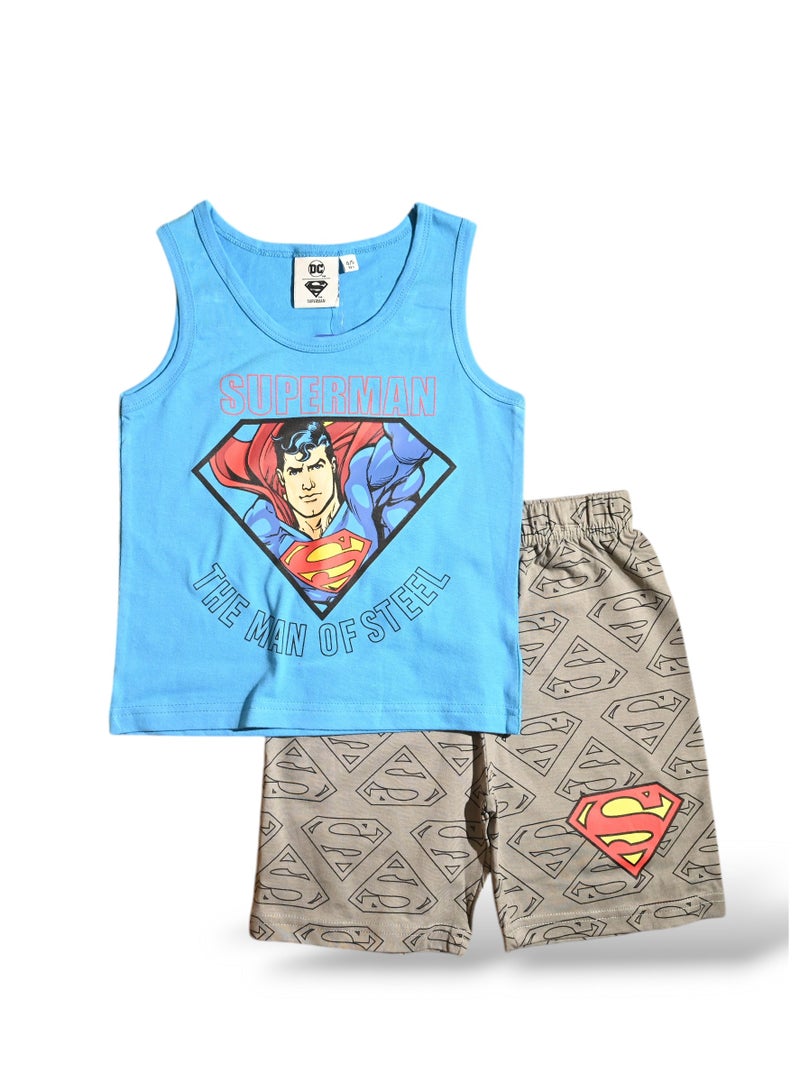 SUPERMAN - ‬‪BOYS SLEEVELESS SHORT SET‬ - Image 1