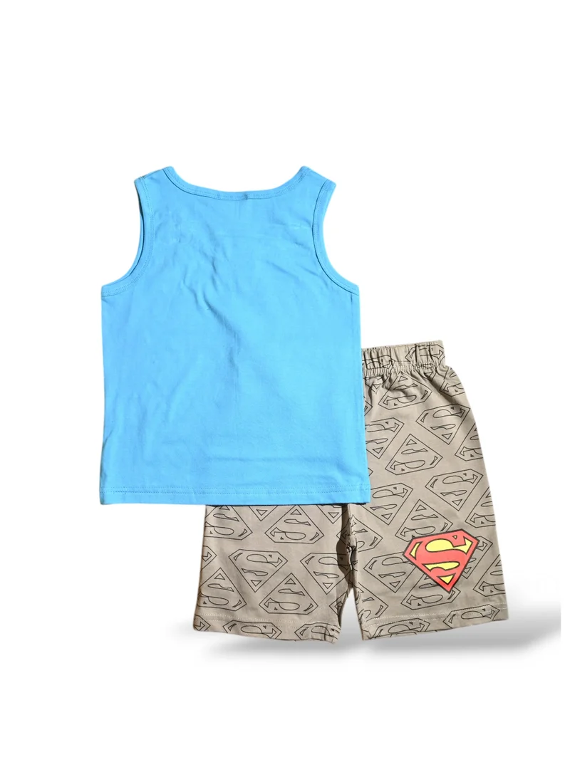 SUPERMAN SUPERMAN - ‬‪BOYS SLEEVELESS SHORT SET‬