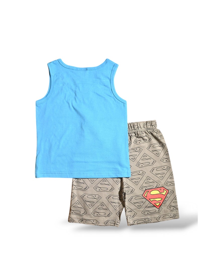 SUPERMAN - ‬‪BOYS SLEEVELESS SHORT SET‬ - Image 4