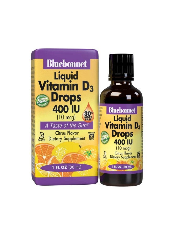 Bluebonnet Liquid Vitamin D3 Drops 400 Iu Citrus 1 Fl Oz - Image 1