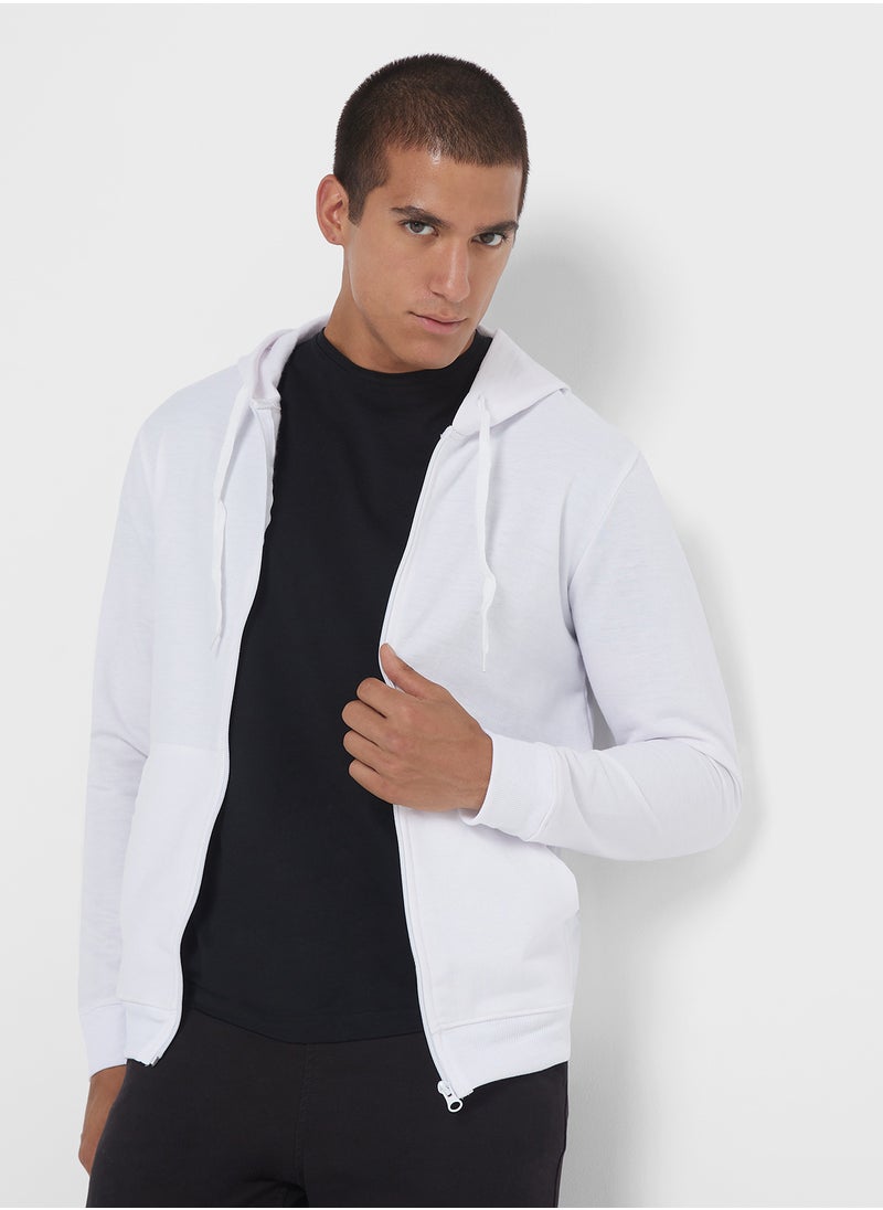 Seventy Five Basics - Essential Zip Through Hoodie - Image 1