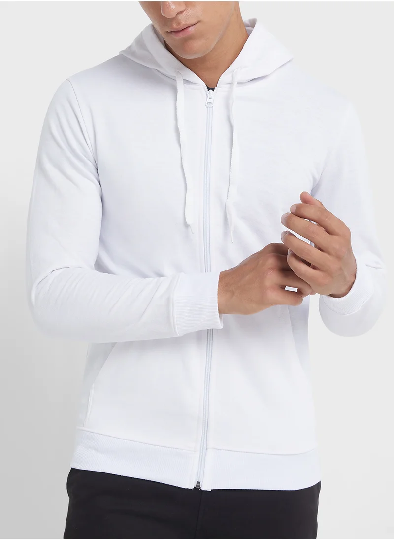 سفنتي فايف بيسيكس Essential Zip Through Hoodie