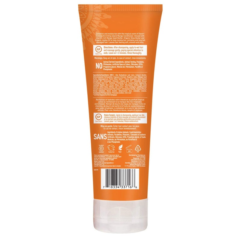 Desert Essence Island Mango Shampoo & Conditioner Bundle - 8 Fl Ounce - Enriching - Shea Butter - Jojoba Oil - Smooth & Silky - Soft & Healthy - Image 5
