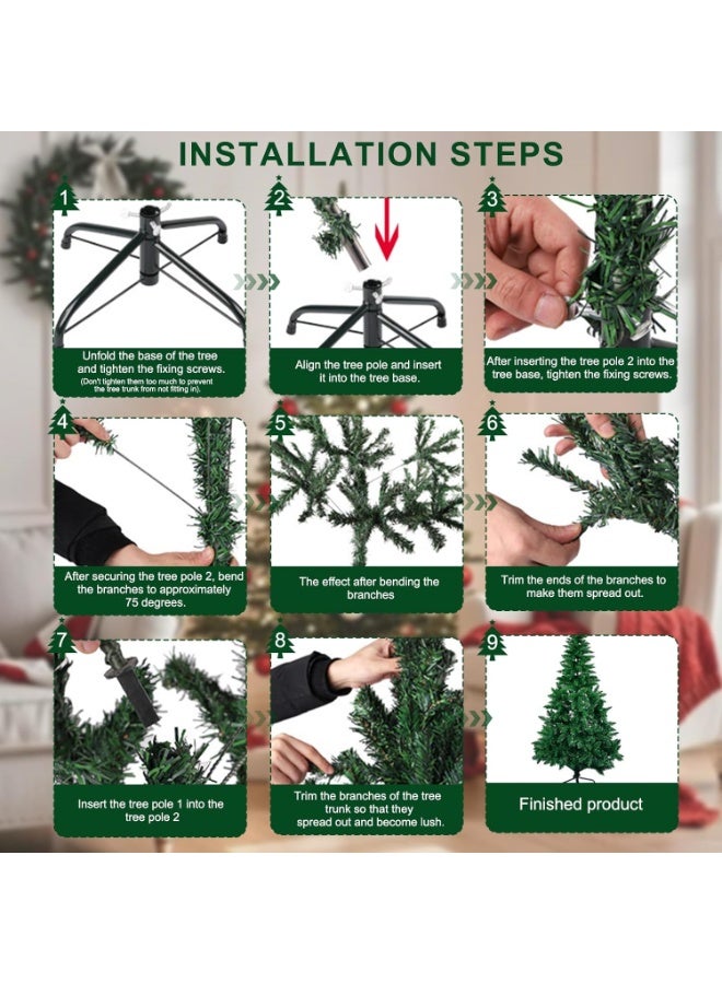 Beauenty Artificial Tree With Sturdy Metal Stand – Easy Assembly Artificial PVC Artificial Tree For for Home, Office, Party,New Year Decoration (1.5M) - Image 2