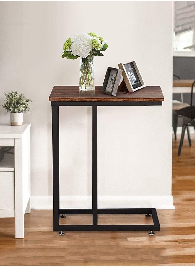 Garlo - Snack Side Table, Bedside Table, Sofa Side Table, Coffee Table, C-Shaped Side Table, for Living Room, Bedroom - Image 1
