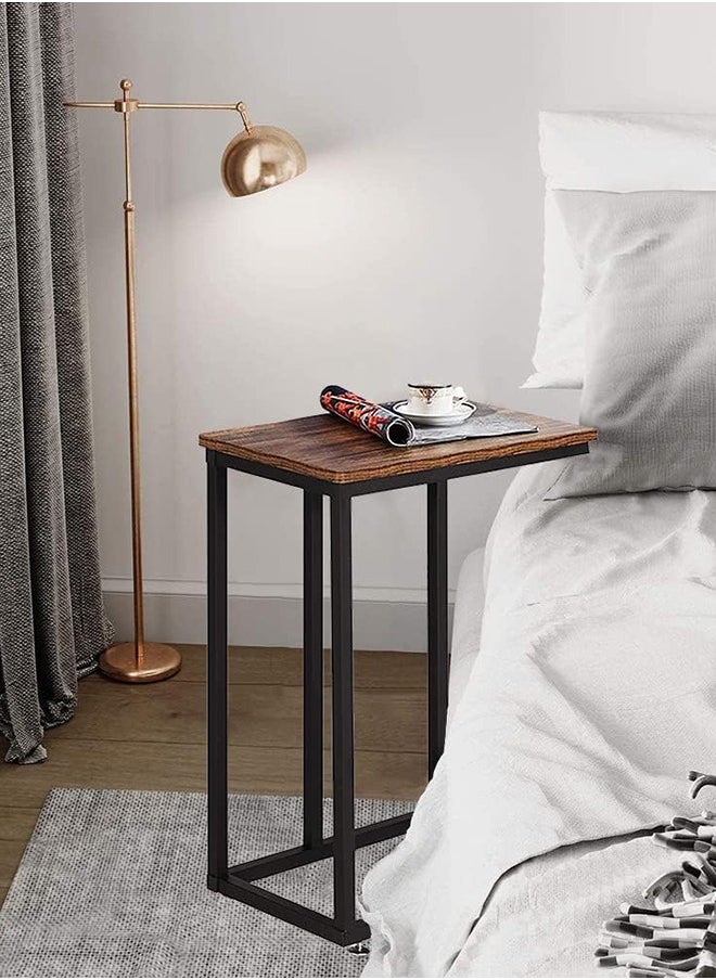Garlo - Snack Side Table, Bedside Table, Sofa Side Table, Coffee Table, C-Shaped Side Table, for Living Room, Bedroom - Image 1