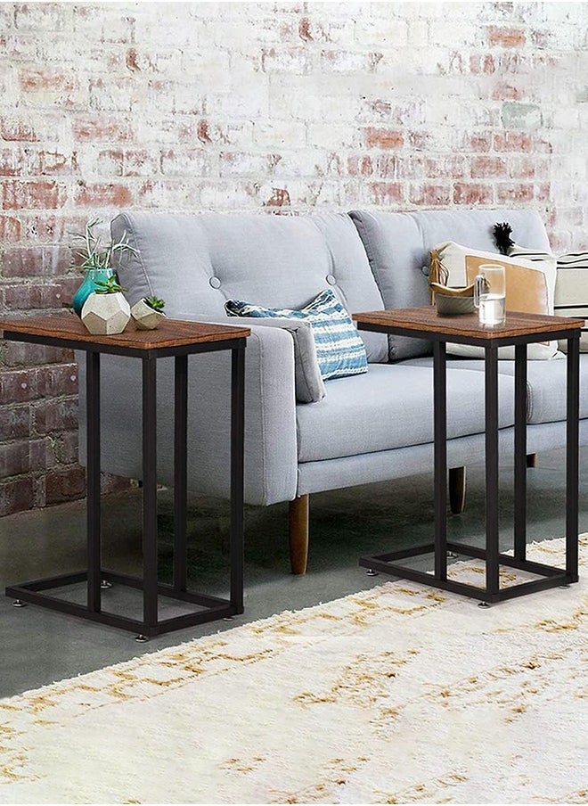 Garlo - Snack Side Table, Bedside Table, Sofa Side Table, Coffee Table, C-Shaped Side Table, for Living Room, Bedroom - Image 1
