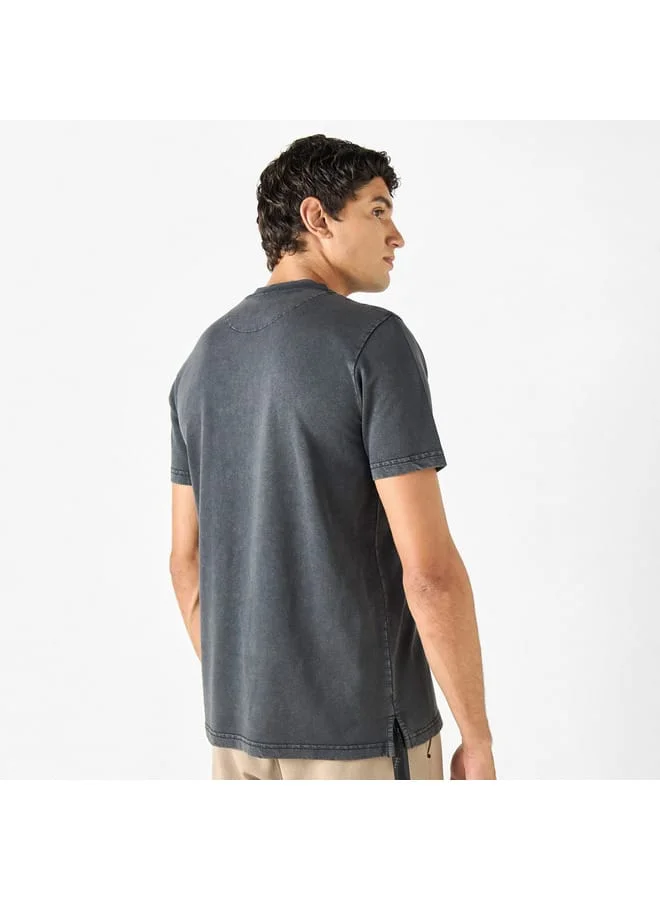 Kappa Kappa Embroidered T-shirt with Crew Neck and Short Sleeves