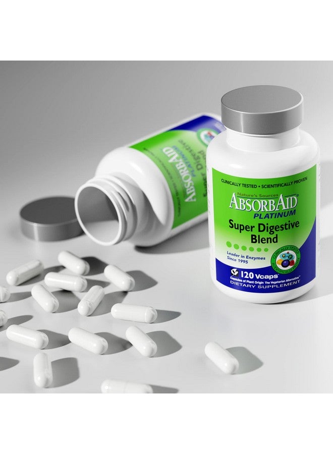 AbsorbAid دعم إنزيمات الهضم البلاتينية 120 كبسولة 12 إنزيم هضمي بالإضافة إلى 2 بروبيوتيك لأقصى راحة - Image 4