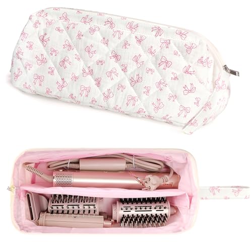 dadop Shark Flex Style Travel Case for Dyson Hair Dryer Airwrap Quilted Hair Tools Travel Bag Organizer Accessories Holder Curling Iron Carrying Case for Shark Dyson Revlon Bow - Image 3
