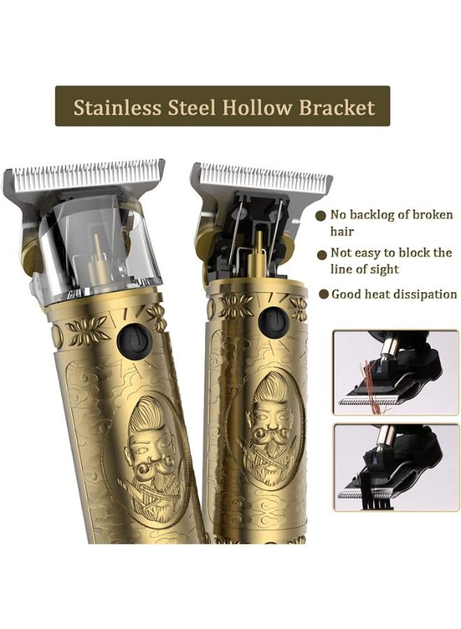 Daling USB Rechargeable Beard Trimmer Cordless Haircut Men Baldheaded Hair Trimmer Barber Cut Hair Cutting Machine - Image 3