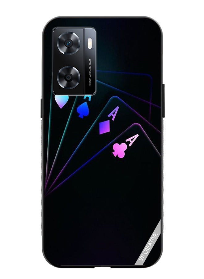 VR CREATIVE Protective Case Cover For Oppo A57/A77s Cards A Design Multicolour - Image 1