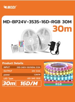 MODI 30Mtr Led Light Strip Bluetooth Smart App Music Sync Color Changing RGB LED Light Strip with Remote Control and Power Adapter Led Lights for Bedroom Room Home Decor  - Image 1