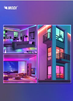 MODI 30Mtr Led Light Strip Bluetooth Smart App Music Sync Color Changing RGB LED Light Strip with Remote Control and Power Adapter Led Lights for Bedroom Room Home Decor  - Image 4