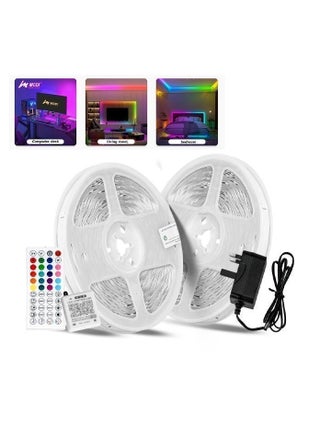 30M LED Light Strip Bluetooth Smart App Music Sync Color Changing RGB LED Light Strip with Remote Control and Power Adapter Led Lights for Bedroom Room Home Decor - view 5