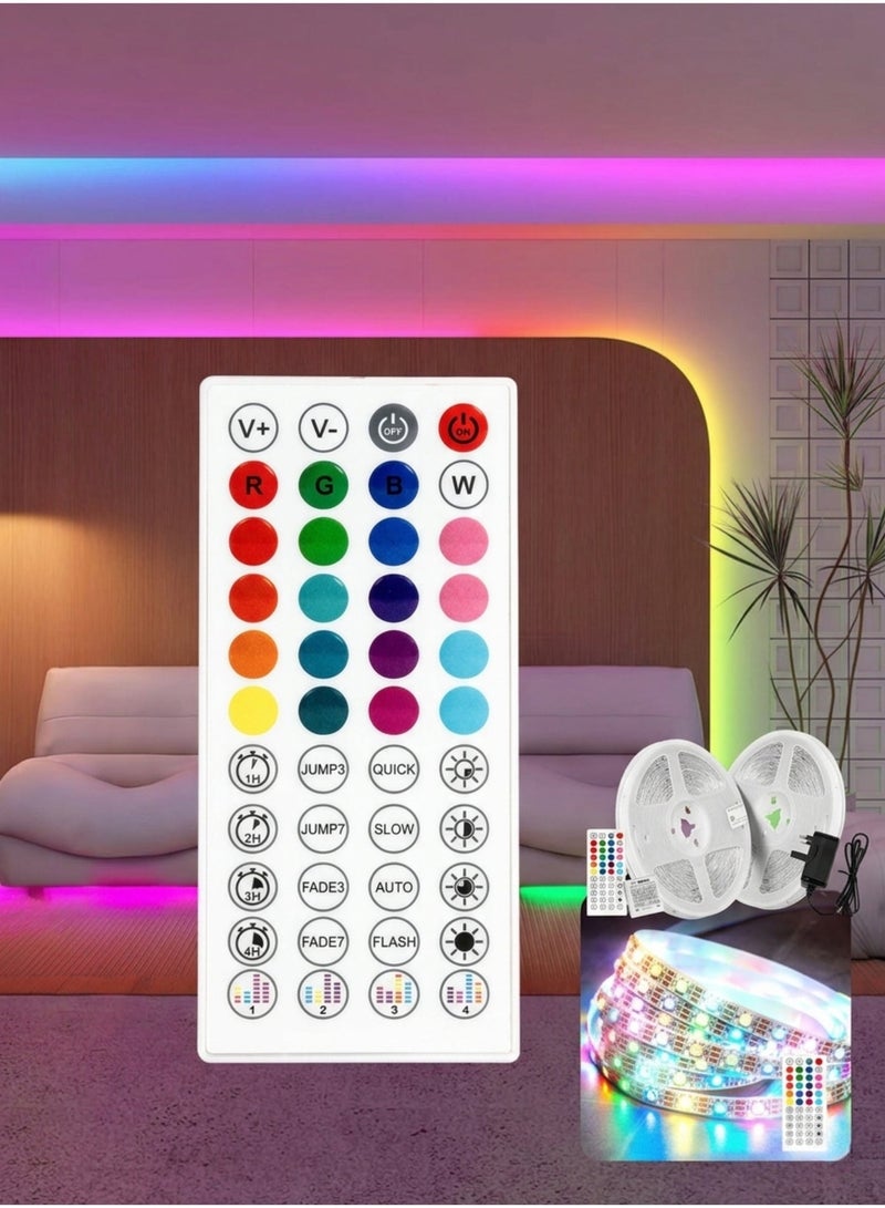 MODI 30M LED Light Strip Bluetooth Smart App Music Sync Color Changing RGB LED Light Strip with Remote Control and Power Adapter Led Lights for Bedroom Room Home Decor - Image 4