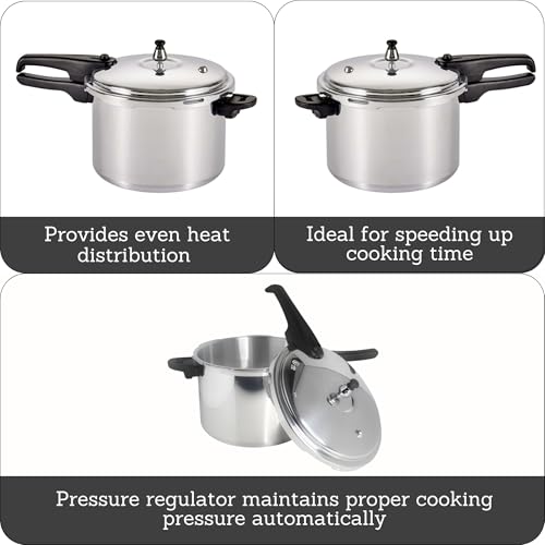 Mirro 92180A Polished Aluminum 10-PSI Pressure Cooker Cookware, 8-Quart, Silver - - Image 3