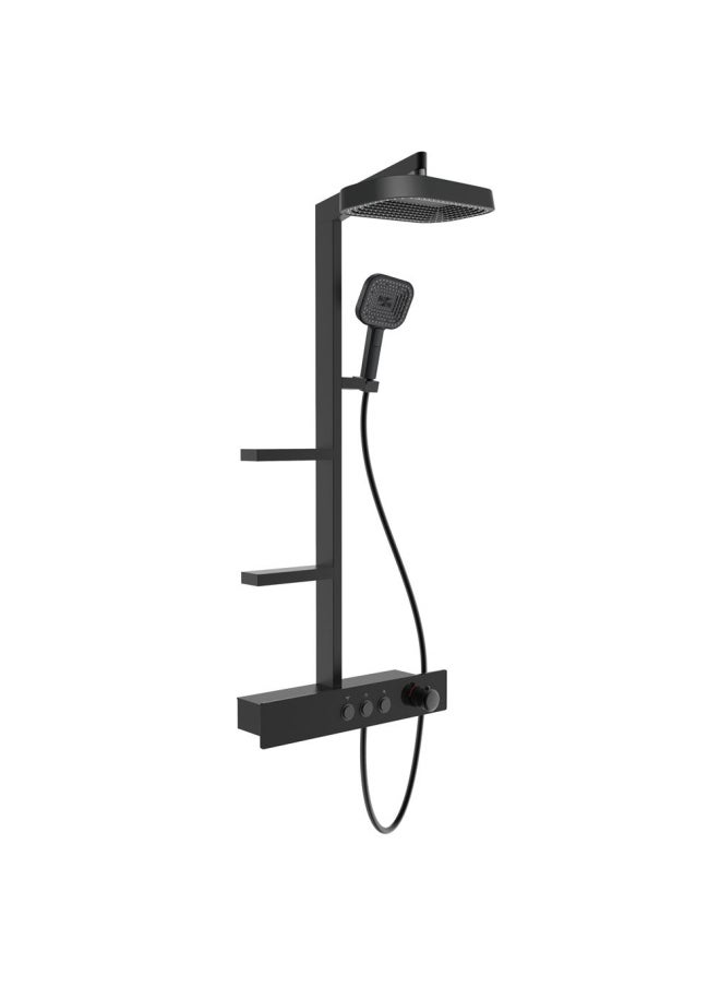 DANUBE HOME Milano Alfa Shower Panel - All Black  - Image 1