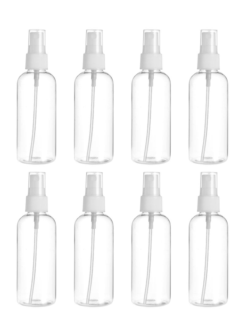 LAWAZIM - Spray Bottle Set - 8-Piece, 80ml – Refillable Fine Mist Travel Bottles with Leak-Proof Caps, Clear Plastic, Portable Size – Ideal for Toiletries, Cleaning, Skincare, Disinfectants - Image 1