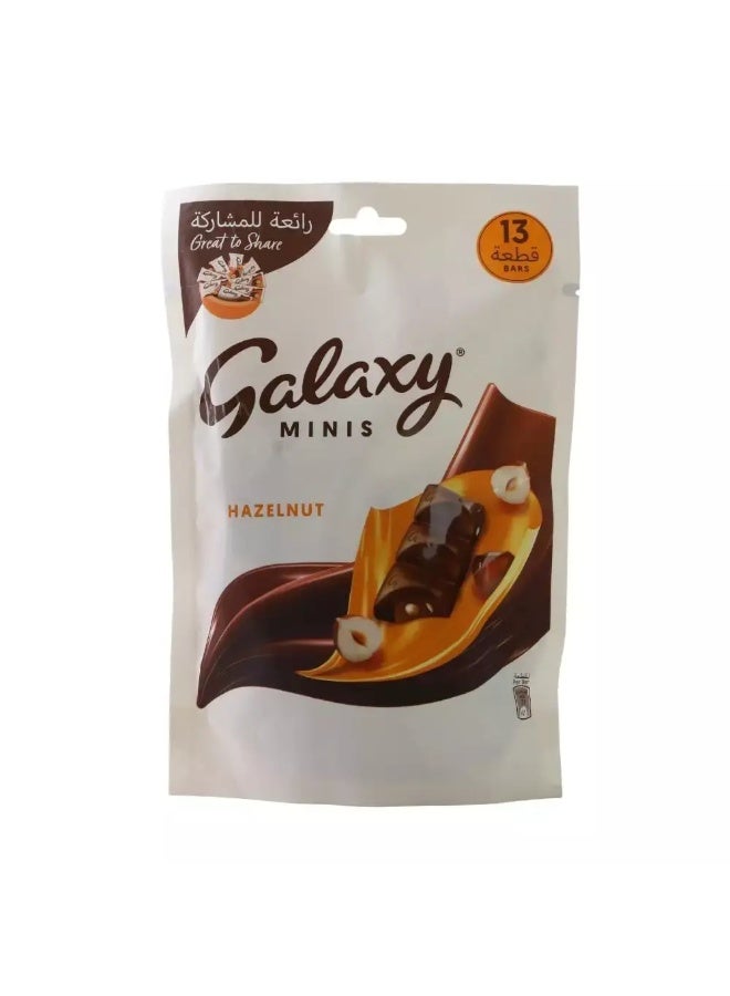 Galaxy Minis Hazelnut, Mini Chocolate Bars 13 Bars - 162.5g - Image 1