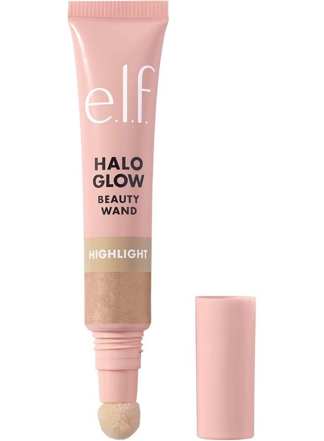 إلف Halo Glow Highlight Beauty Wand, Liquid Highlighter Wall for Luminous, Radiant Skin, Buildable Formula, Vegan & Cruelty Free, Champagne Campaign, 10 ml - Image 1