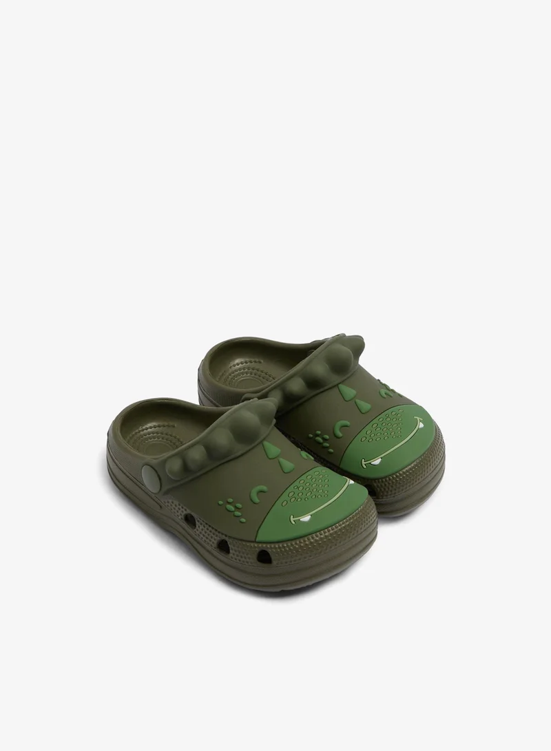 ماتلان Boys Khaki Dino Clogs
