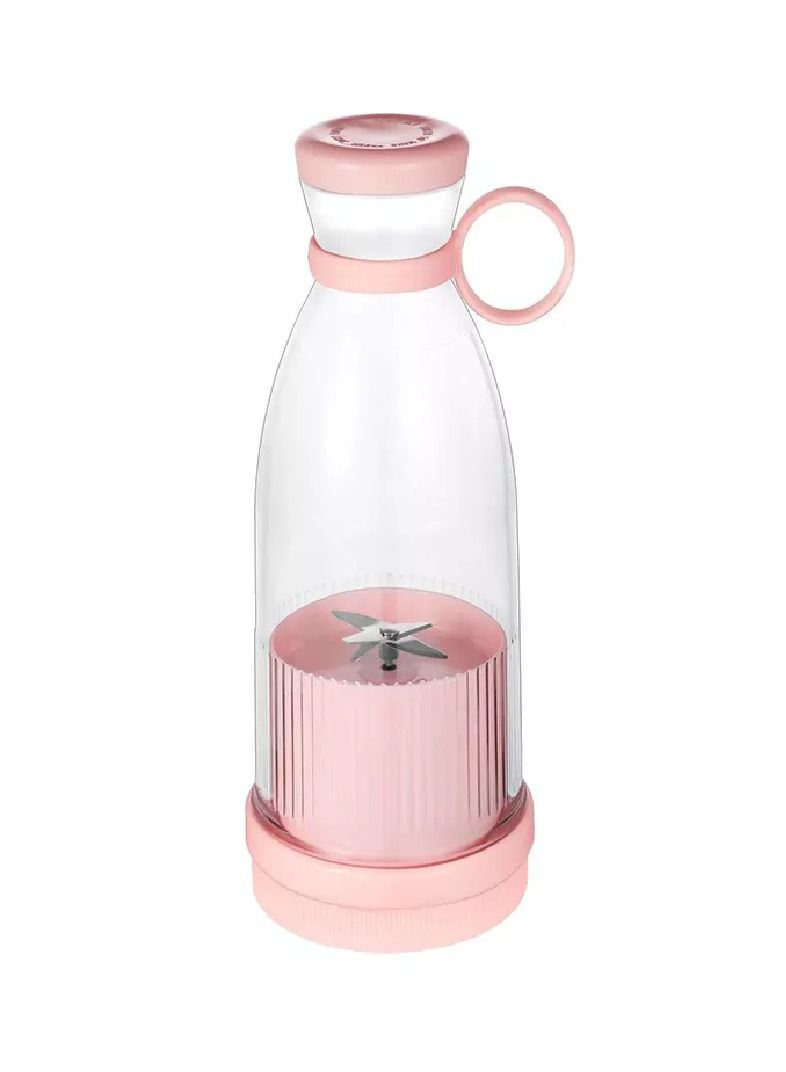 Portable Blender Personal Size Blender Electric Juicer Kettle Bottle Electric Juicer For Shakes Mini Fruit Battery Rechargeable USB Blender Smoothie Maker Pink