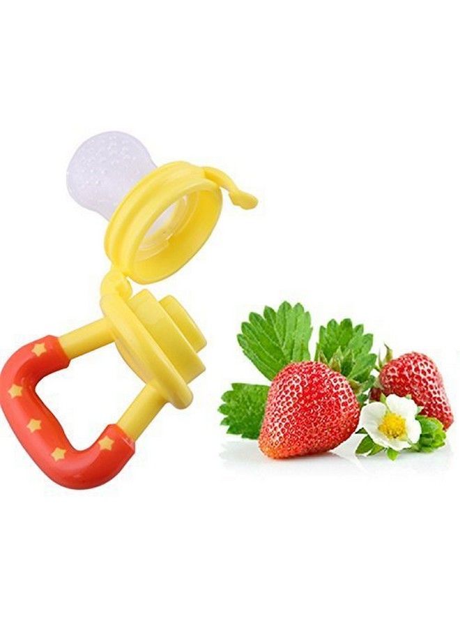Tinny Tots Baby Pacifier Food Feeder Silicone Fresh Fruit Vegetable Teething Nibbler Feeding Pacifier Bpa Free; Self Soothing Fruit Toy For Toddlers;Infants(4 Months+) (Yellow Pack Of 1) - Image 4