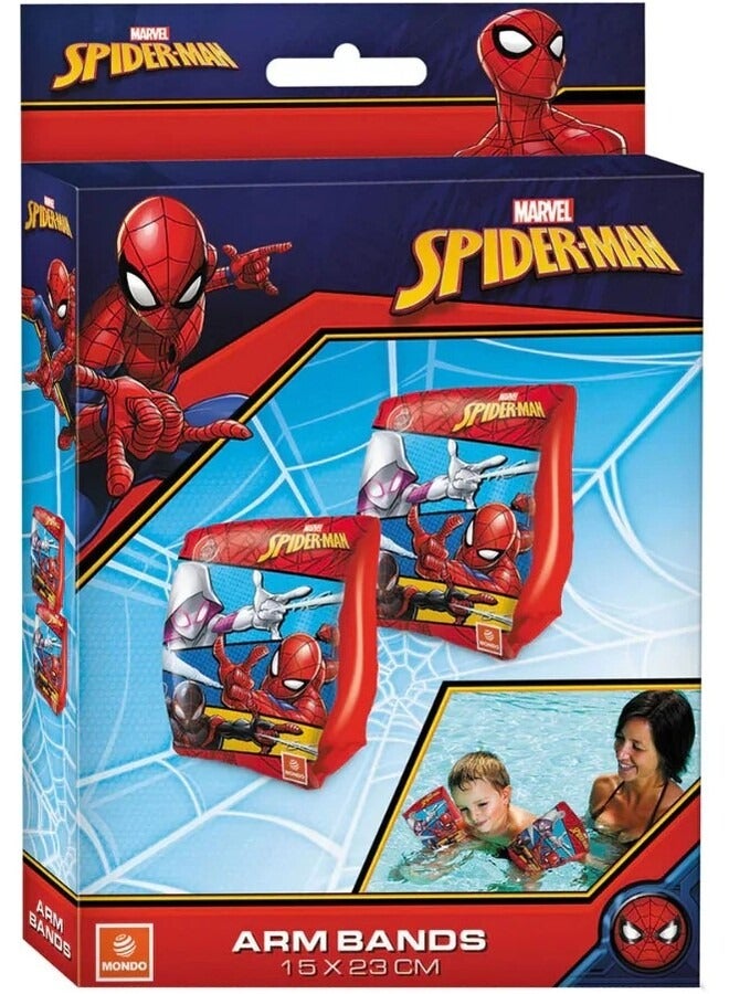 Mondo Marvel Spider-Man Inflatable Swim Armbands for Kids (1-6 Years, 11-30 KG, 15x23 cm) - Image 1
