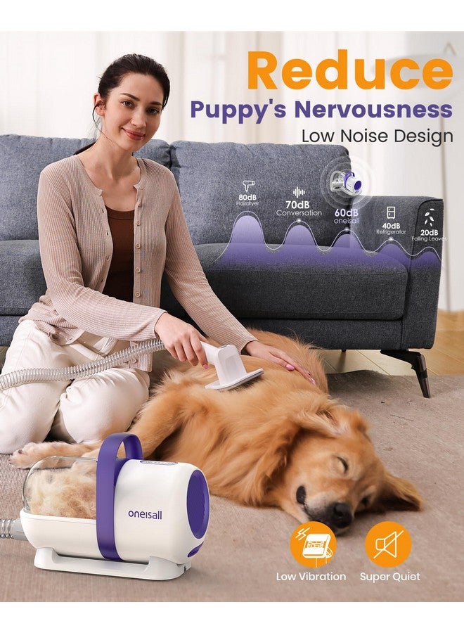 oneisall Dog Hair Vacuum & Dog Grooming Kit/Low Noise Dog Grooming Vacuum12kpa,Dog Vacuum for Shedding Grooming for Pet Hair&Home Cleaning - Image 3