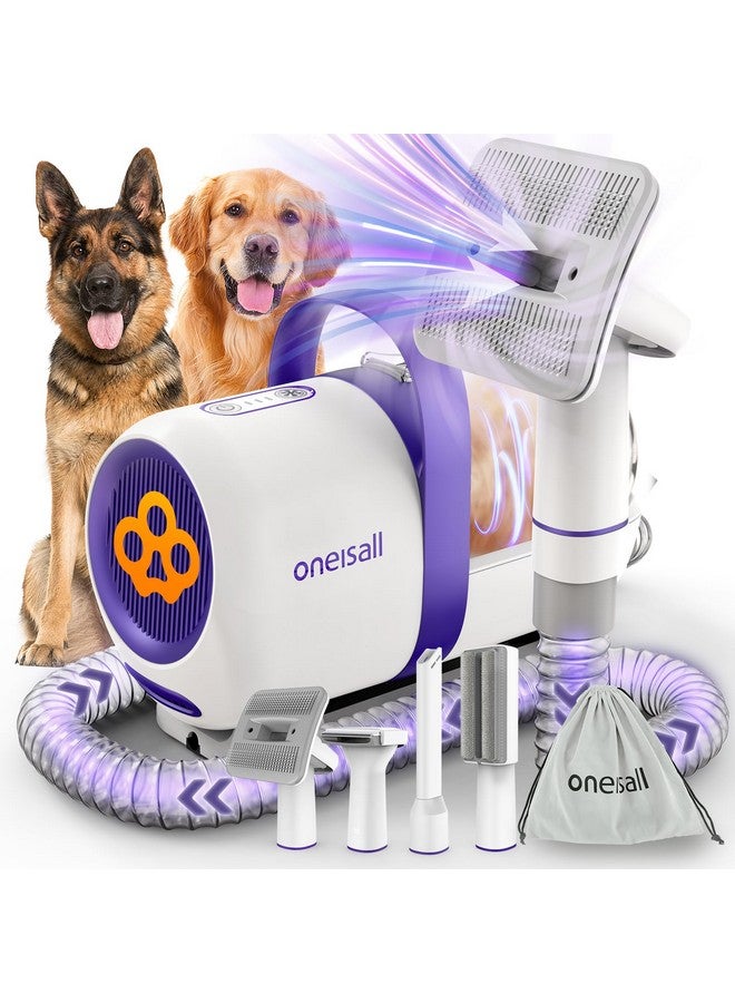 oneisall Dog Hair Vacuum & Dog Grooming Kit/Low Noise Dog Grooming Vacuum12kpa,Dog Vacuum for Shedding Grooming for Pet Hair&Home Cleaning - Image 1