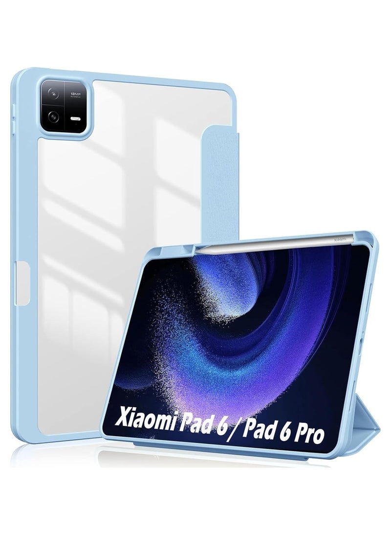 غطاء Xiaomi Pad 6 /Pad 6 Pro، غطاء صلب واقٍ ذكي لهاتف Xiaomi Mi Pad 6 /Pad 6 Pro أزرق فاتح - Image 1