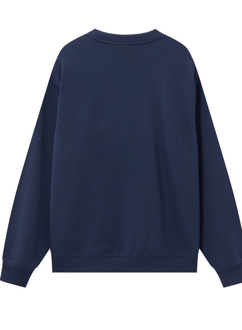 جيوردانو كنزة رجالية مطبوعة بياقة مستديرة من نسيج التيري الفرنسي بقصة مريحة - Image 2