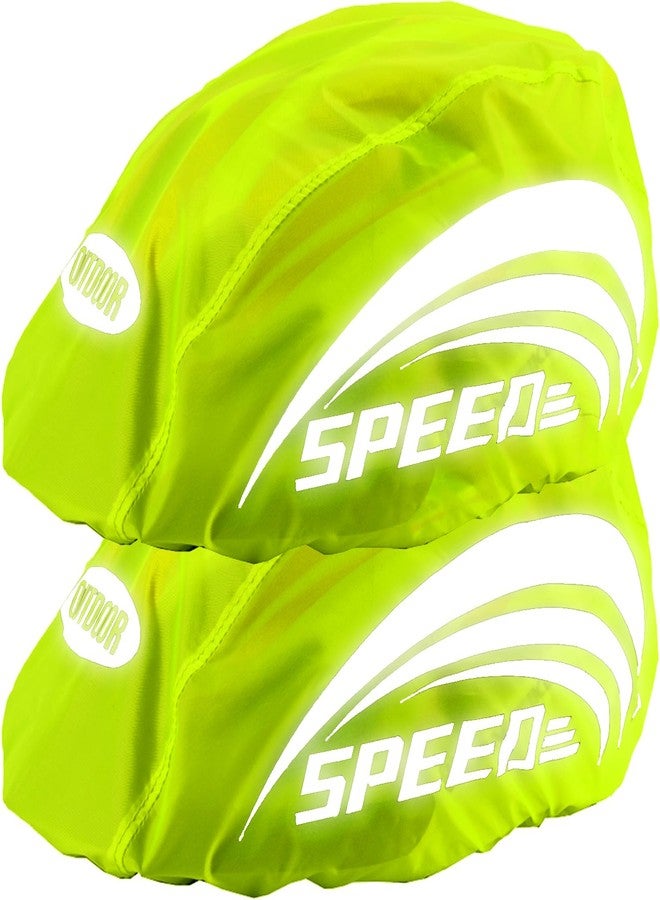 JSAHAH Pack of 2 Bike Helmet Covers Bicycle Helmet Rain Covers (Green) - Image 1