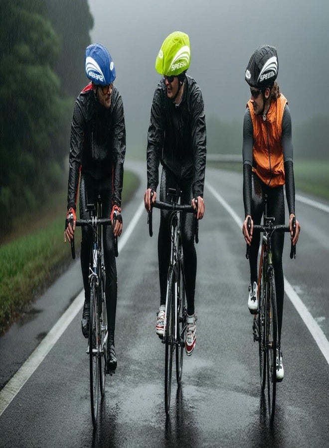 JSAHAH Pack of 2 Bike Helmet Covers Bicycle Helmet Rain Covers (Green) - Image 4