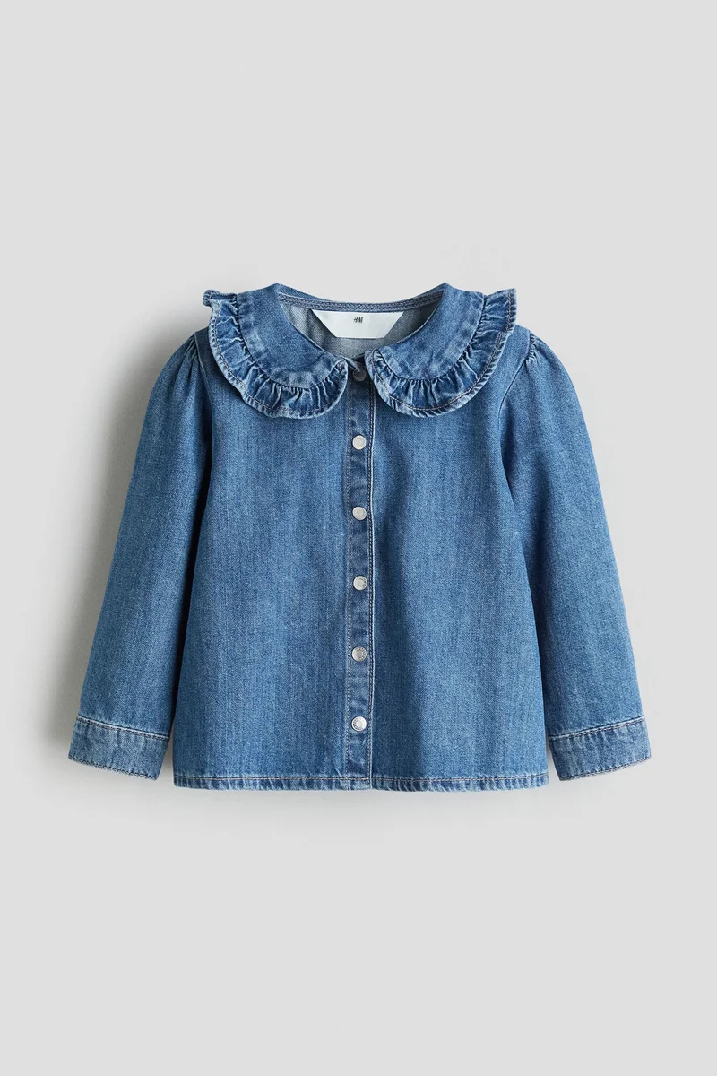 H&M Collared denim blouse