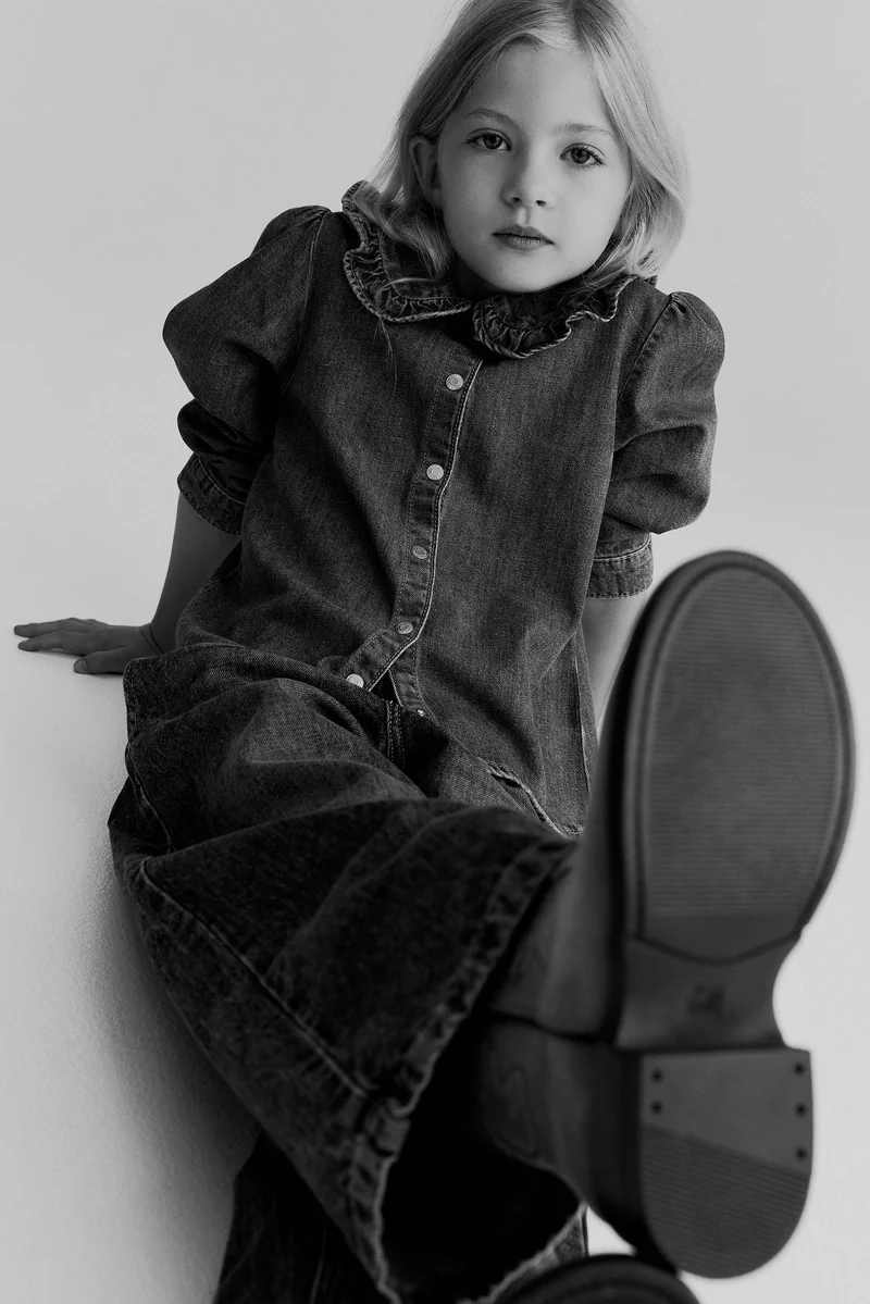 H&M Collared denim blouse