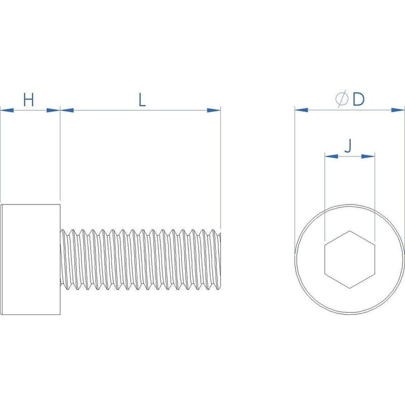 Fullerkreg m3 x 8mm Socket Head Cap Screws, Allen Socket Drive, Din 912, AISI 304 Stainless Steel (18-8), Full Thread, Bright Finish, Machine Thread, Quantity 100 - Image 5