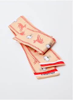 Eid Al Etihad Sadu Pattern Twilly Scarf Beige  - Image 2