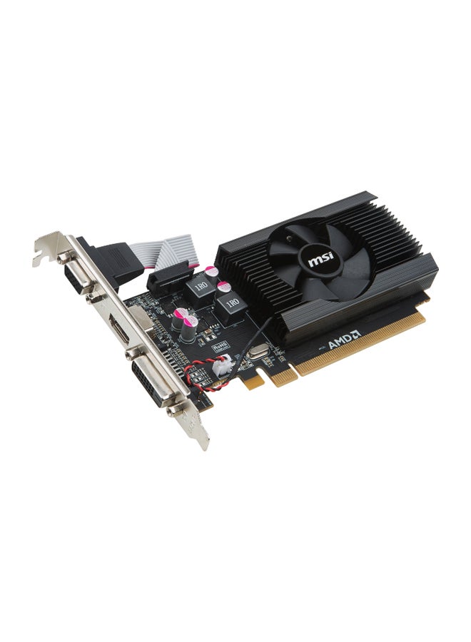 MSI AMD Radeon R7 240 2GB DDR3 128-bits VGA/DVI/HDMI Low Profile Cross Black - Image 2