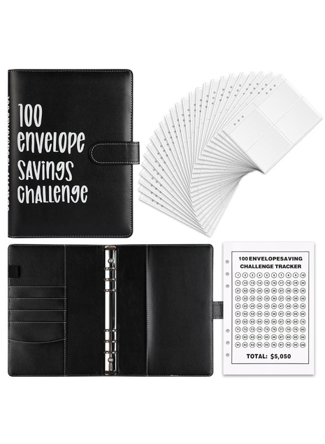HONGYANG Envelope Challenge Binder Couple's 100-day Challenge Saving Savings Hand Account Notebook - Image 1