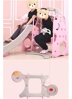 EMZJ Constellation 3-in-1 Indoor & Outdoor Kids Swing and Slide Set with Basketball Hoop and Armrests – Fun Playground Equipment for Toddlers (Ages 1-6)  - Image 5