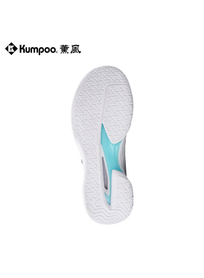 Kumpoo Badminton Shoes, Shock-absorbing Breathable Button Laces, Men's And Women's Sports Shoes, Hou Yi Pro Kh-g826s, White, Size 35