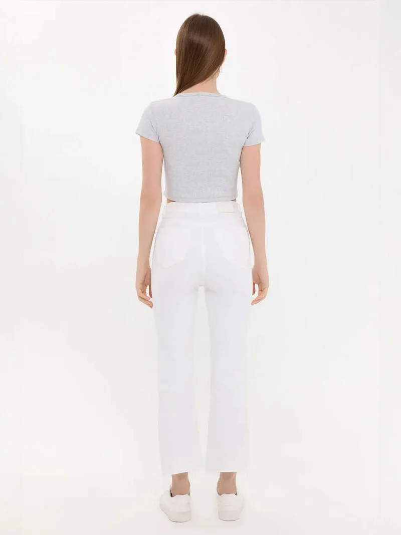 HICCUP Grey Buttoned Short Sleeve Round Neck T-Shirt for Women | Best Price UAE