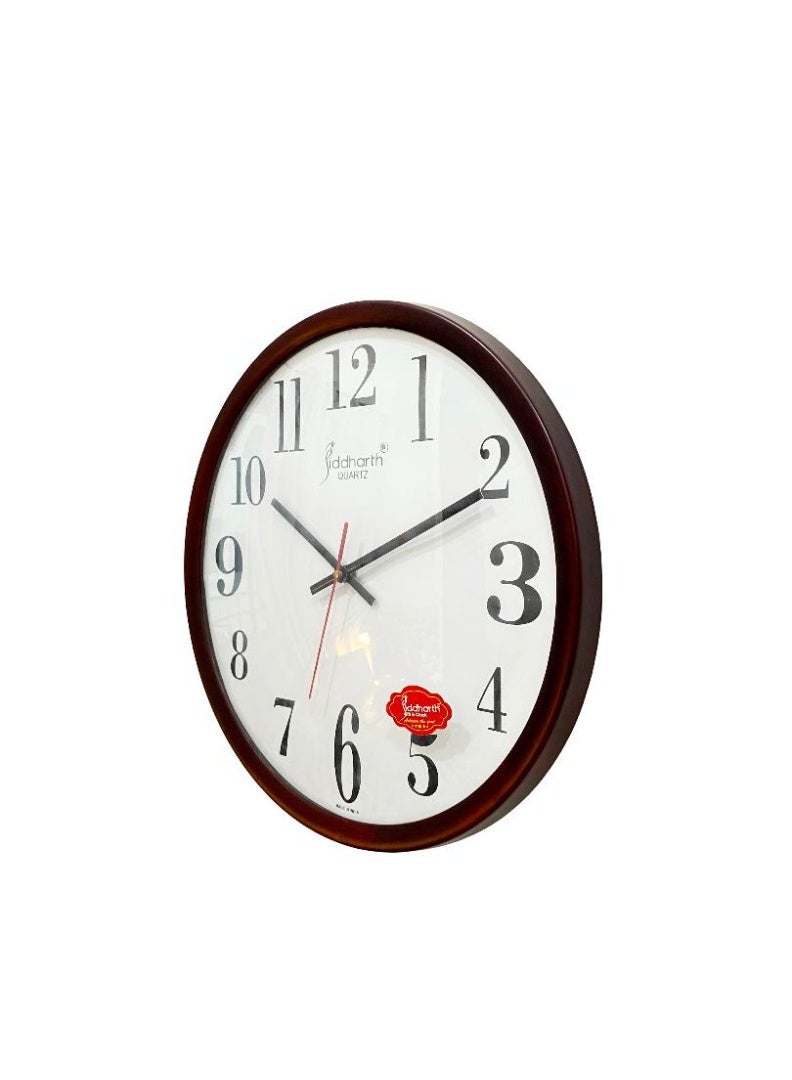 Siddharth Quartz Clock Big Size Wall Clock (35 cm * 35 cm) Wall Clock for Home, Living Room, and Office Black - Image 2